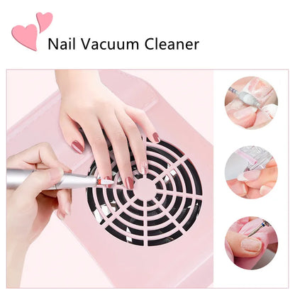 Nail Dust Collector Vacuum Cleaner Manicure Machine Tools Strong Power Low Noise Nail Art Tool Nail Vacuum Cleaner