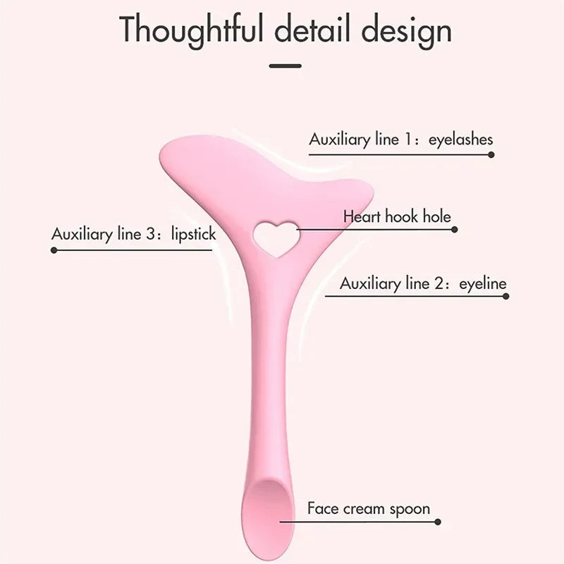 Multi-functional Eyeliner Stencil Wing Tips Silicone Eyeliner Aid Drawing Lipstick Wearing Aid Reusable Makeup Tools