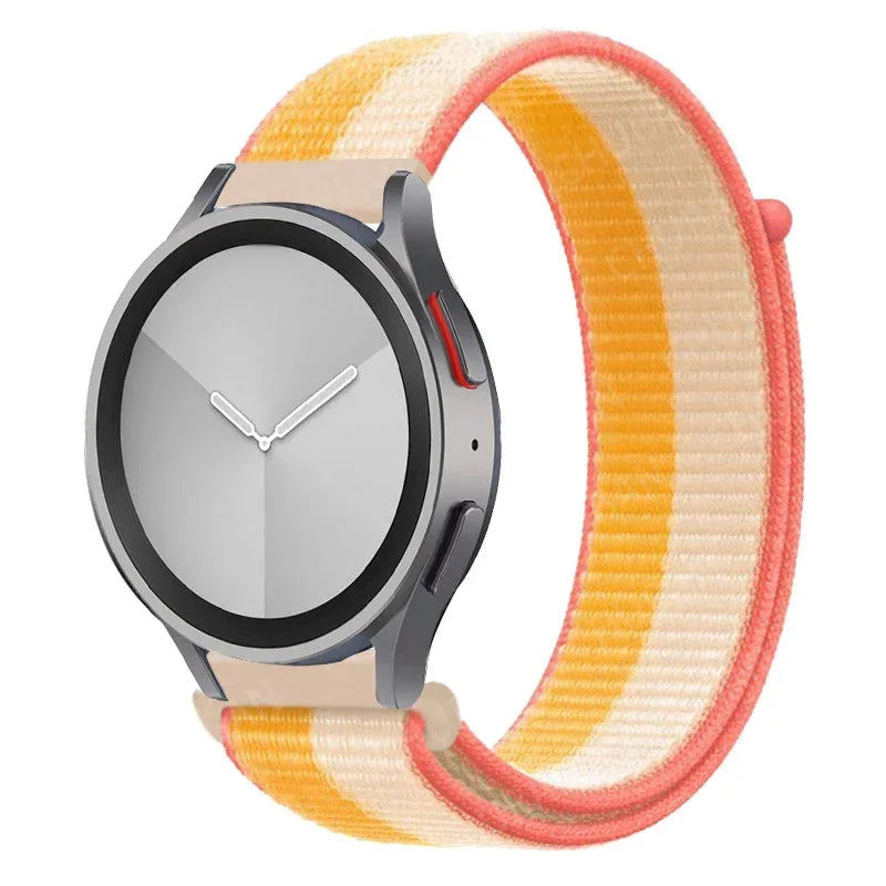 Nylon loop Band For Samsung Galaxy Watch 7 FE 6/5/pro/4/Classic/active 2 40-44mm 20mm/22mm sport bracelet huawei gt 2/e/3 strap