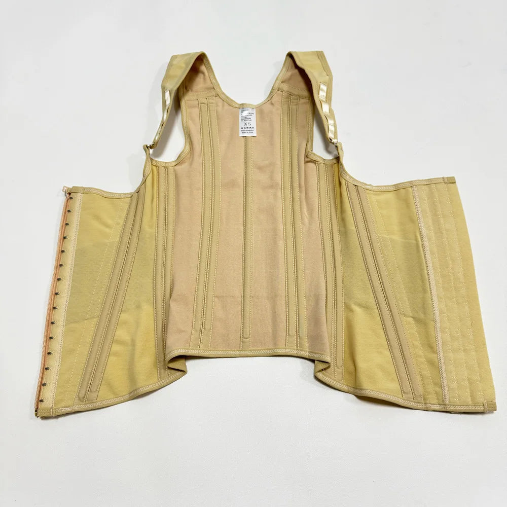 Body Shaper Shapewear Women Vest Tops Double Compression Waist Trainer Corset Adjustable Zipper and Hook-eyes