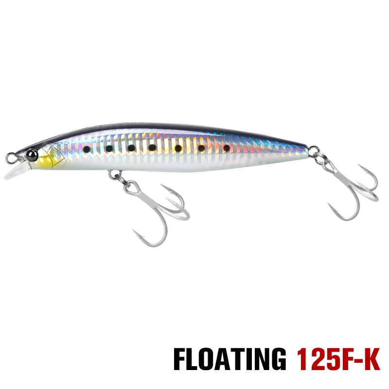 Ultra Long Casting Floating Minnow 125mm 25g High Strength Saltwater Seabass Artificial Hard Baits