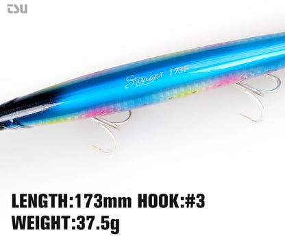 Ultra-long Casting Floating Minnow 173mm 37.5g Saltwater Fishing Lure STINGER Artificial Large Hard Baits
