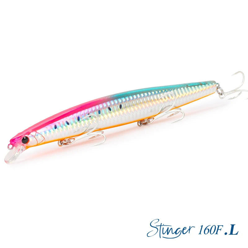 31g Floating Minnow STINGER 160F Saltwater Fishing Lure  Ultra-long Casting Hard Baits 500G Large Baits