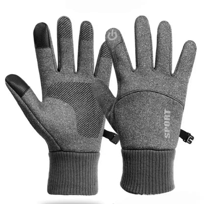 Autumn Winter Outdoor Cycling Gloves Gym Fitness Sports Running Warm Touch Screen Nonslip Gloves Motorcycle Gloves Men Black - Japan 4 All