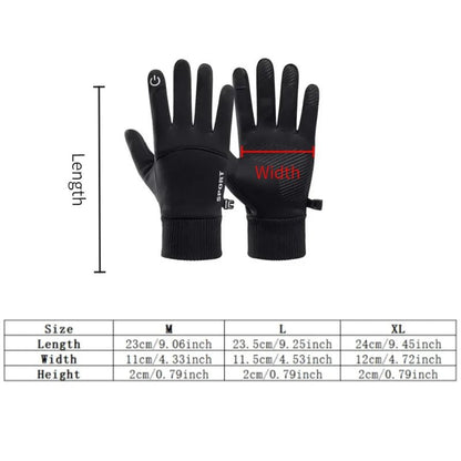 Autumn Winter Outdoor Cycling Gloves Gym Fitness Sports Running Warm Touch Screen Nonslip Gloves Motorcycle Gloves Men Black - Japan 4 All