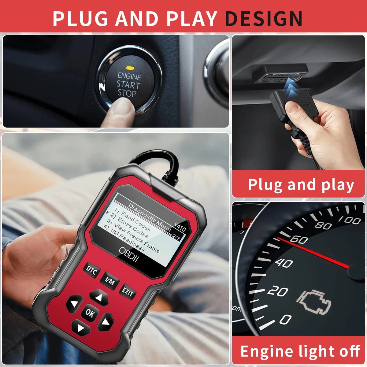 Car Obd2 Scanner Diagnostic Tool Code Reader Engine Fault Code Reader Scanner Can Diagnose All Obd Ii Protocol Cars since 1996 Scan Tool - Japan 4 All