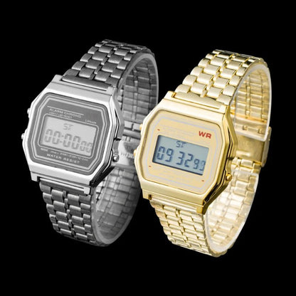 F91W Non - Waterproof Steel Band Watch For Women, Men, Business Clock, Multi - Functional LED Digital Sports Watch, Electronic Clock - Japan 4 All