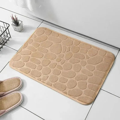 Fiber carpet, bathroom living room anti slip mat, pebble floor mat, household items - Japan 4 All