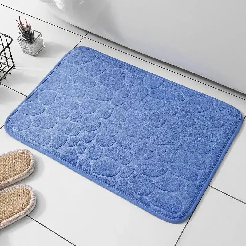 Fiber carpet, bathroom living room anti slip mat, pebble floor mat, household items - Japan 4 All
