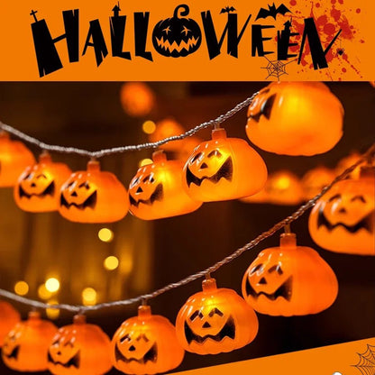 Halloween Party LED String Lights Ghost Pumpkin Spider Web Hanging Lamp For Halloween Home Indoor Outdoor Decoration Props 2024 - Japan 4 All