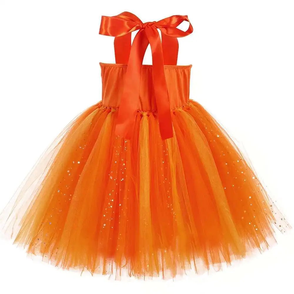 Halloween Pumpkin Costumes for Girls Jack - O - Lantern Disguise Dresses for Kids Carnival Party Outfit Children Holiday Clothes - Japan 4 All