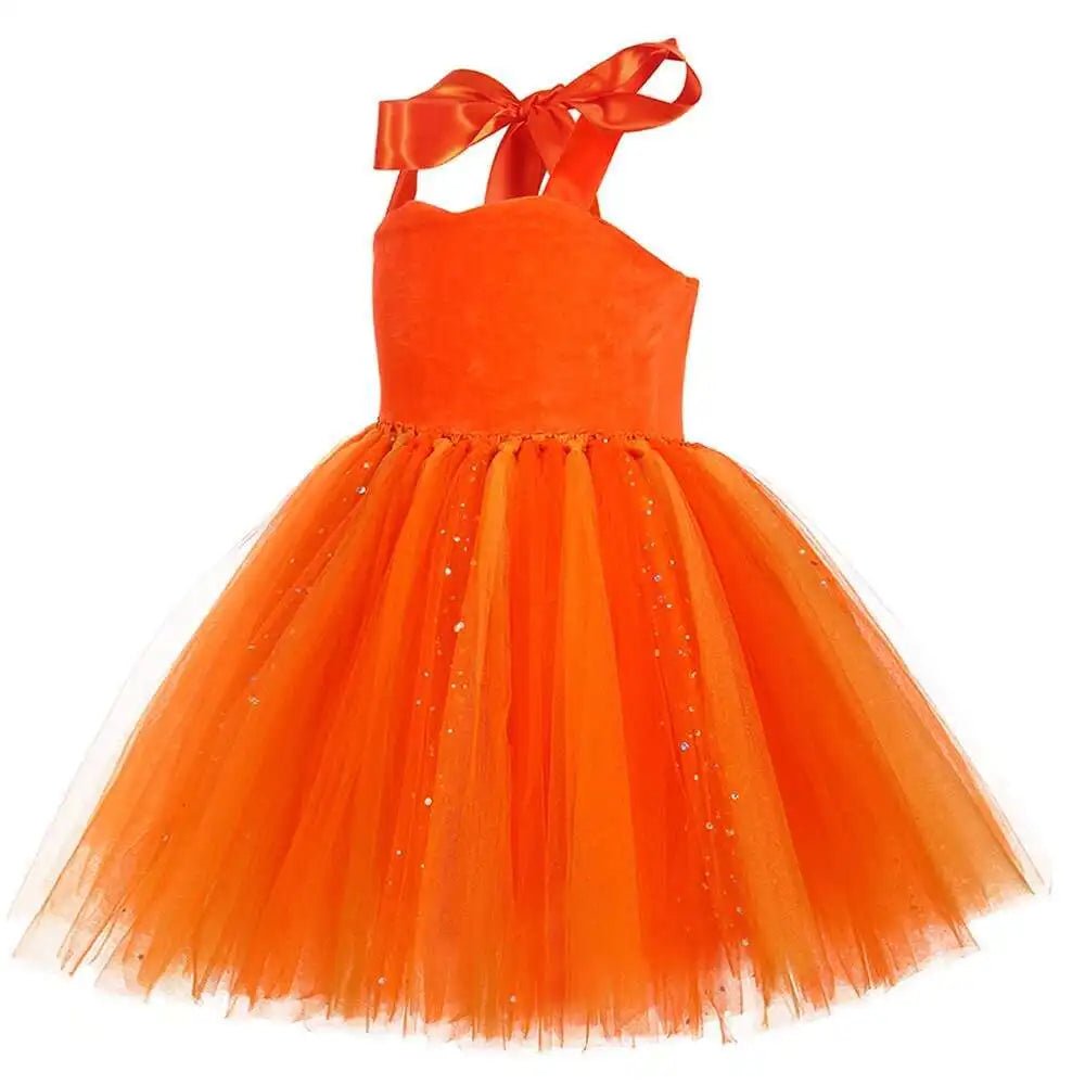 Halloween Pumpkin Costumes for Girls Jack - O - Lantern Disguise Dresses for Kids Carnival Party Outfit Children Holiday Clothes - Japan 4 All