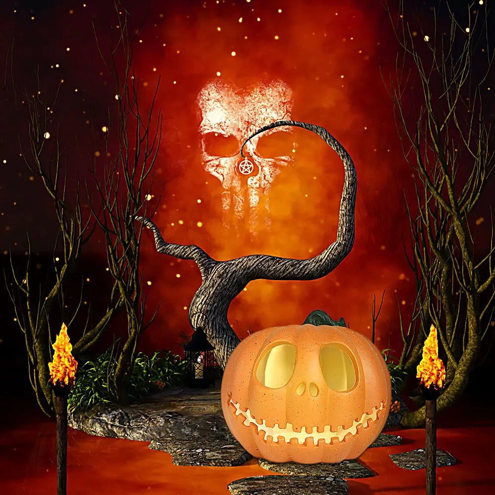 Halloween Pumpkin Led Lamp Lantern Decoration Jack - o Lantern Ghost Face Pumpkin Light Garden Outdoor Indoor Party Home Decor - Japan 4 All
