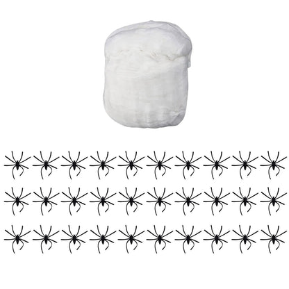 New 2024 Luminous Spider Webs Glow In The Dark Spider Webs Decorations Stretch Spider Webs With Fake Spider Halloween Cobwebs - Japan 4 All