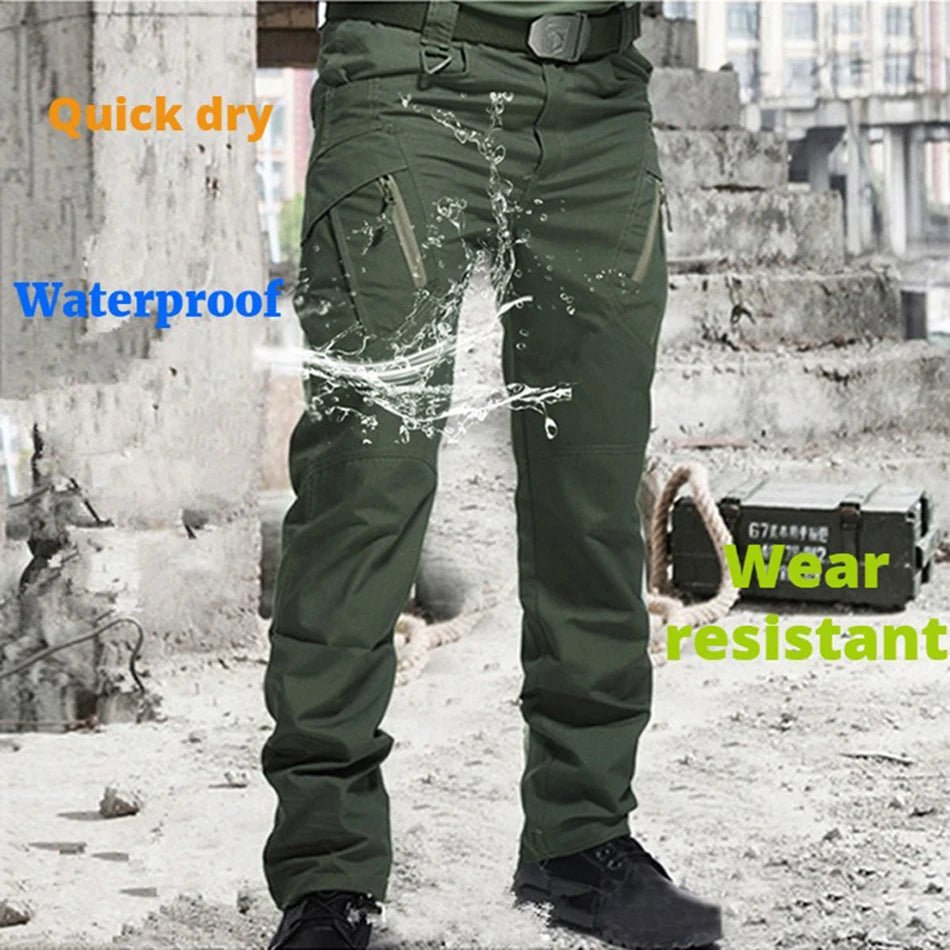 New Mens Tactical Pants Multiple Pocket Elasticity Military Urban Commuter Tacitcal Trousers Men Slim Fat Cargo Pant 5XL - Japan 4 All