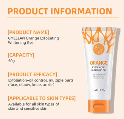 Orange Exfoliating Gel Dead Spot Remover Brighten Peeling 50g Gentle Repair Scrub Whiten Hydrating Moisturizer Korean Skin Care - Japan 4 All