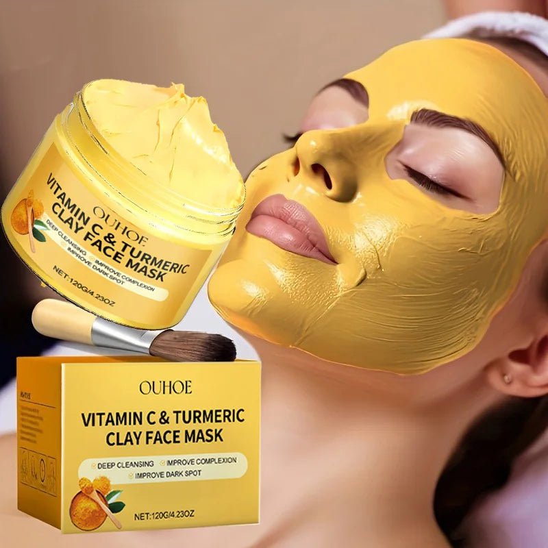 Vitamin C Exfoliating facial mask Turmeric Exfoliating facial mask Improve Pore Deep Cleaning facial mask Apply facial mask - Japan 4 All